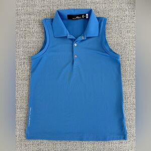 Polo Ralph Lauren RLX Girls Medium (8-10) Sleeveless 3 button placket - Lt Blue